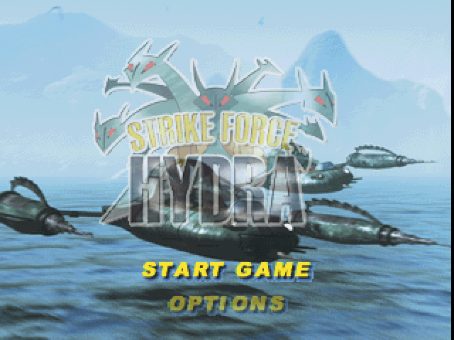 Strike Force Hydra title screen for Playstation